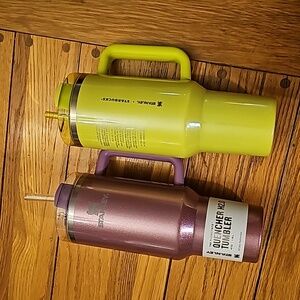 Lime Green summer Starbucks Stanley and Mauve Shimmer